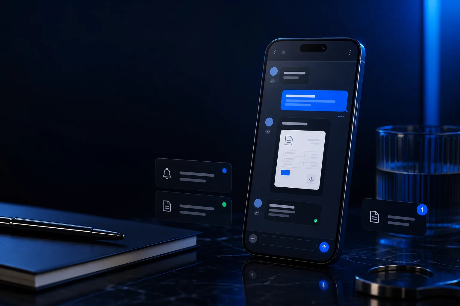 Invoice approval being discussed through disconnected phone messages